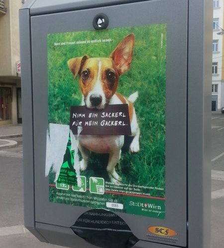 Sprüche rund um Mist und Müll -  Städte  Bekanntester-Hund-Wien-450x500