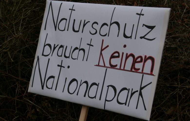 Nationalpark Spessart - Demo am 10.02.2017 vor dem Landratsamt Aschaffenburg -  Menschen Politik  IMG_7271-780x500