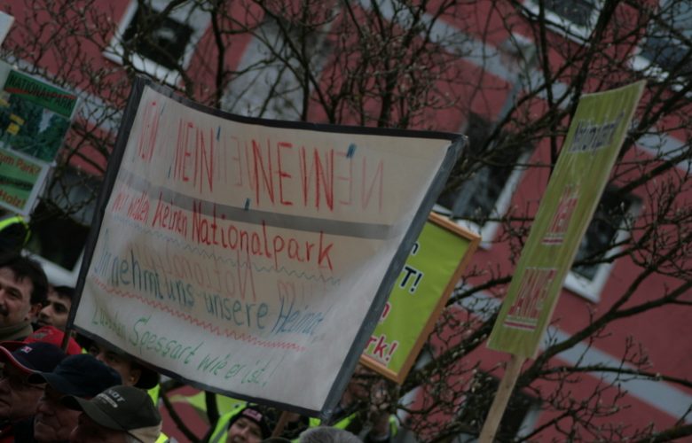 Nationalpark Spessart - Demo am 10.02.2017 vor dem Landratsamt Aschaffenburg -  Menschen Politik  IMG_7296-780x500
